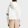 Adidas Originals Neuclassics Half High Neck Pullover Comfortable Drop Shoulder Long Sleeve Cropped Sweatshirt Women Sweatshirt Cloud-White IX9867