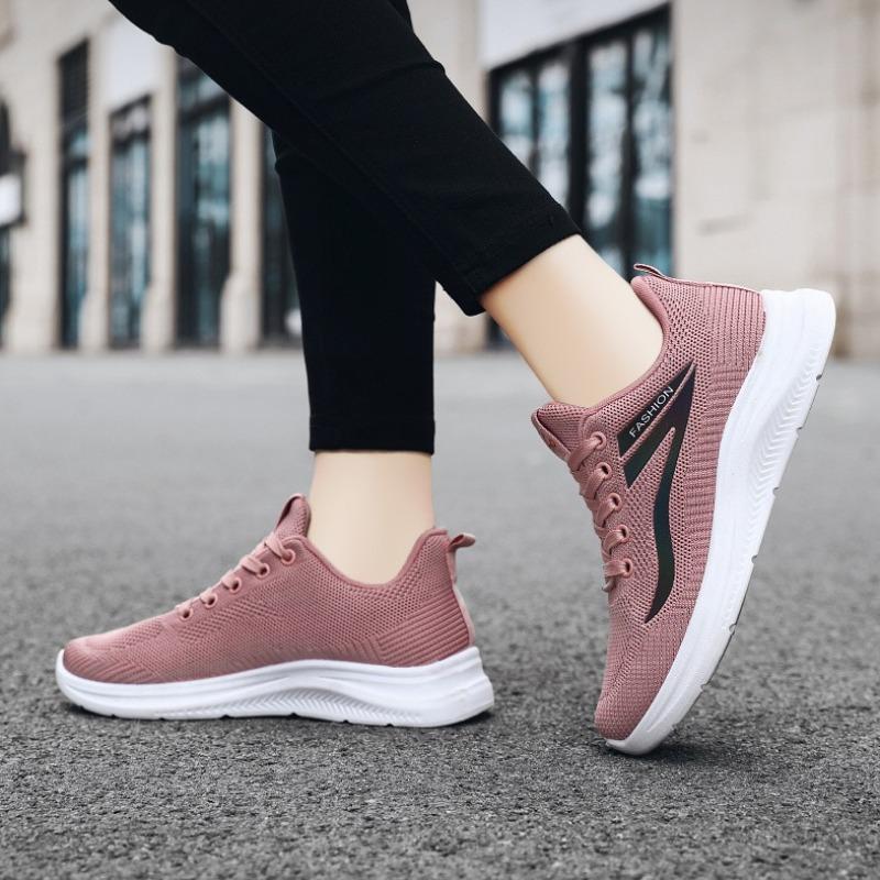 Women Fly Knit Mesh Sneakers, Breathable Versatile Casual Sports Mom Shoes