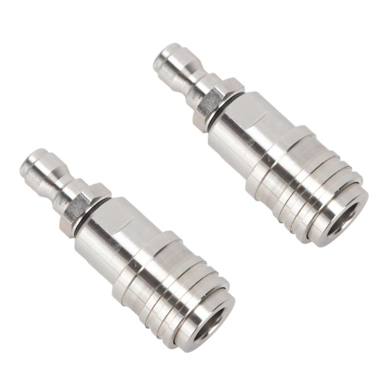 2Pcs Self Locking Quick Connector Pressure Washer Hose Adapter Quick Release Coupling for Water Sprayer Pipe Connections