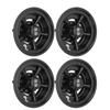 4Pcs Golf Cart Wheel Hub Cap 8 Inches Glossy Black Wind Resistance Reduction Wheel Hub Cover Replacement for E‑Z‑GO