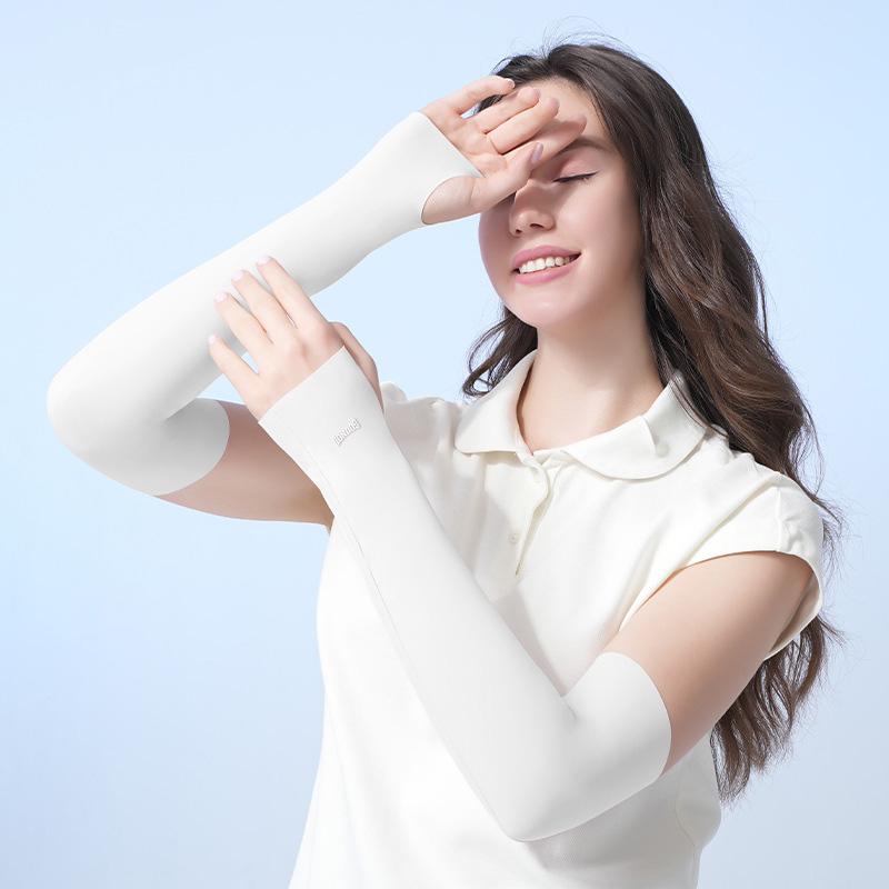 GOUNOD 1 par Sommar Utomhus Cykling Isilke UV-skydd Armvärmare Kylande Andningsbara Armskydd