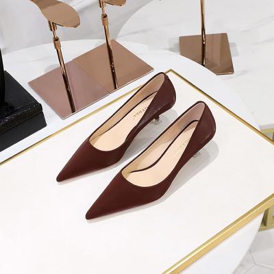 Pantofi de damă la modă, minimalisti, sexy, pentru banchet, cu tocuri subțiri, gură mică, vârf ascuțit, pantofi unici de primăvară