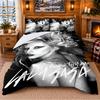 Juego de Ropa de Cama con Estampado de Lady Gaga de 3 Piezas Sábana y Fundas de Almohada Para Dormitorio Interior