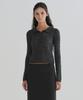 ANDNEEDS Pamper Sheer Collar Knit (Charcoal)