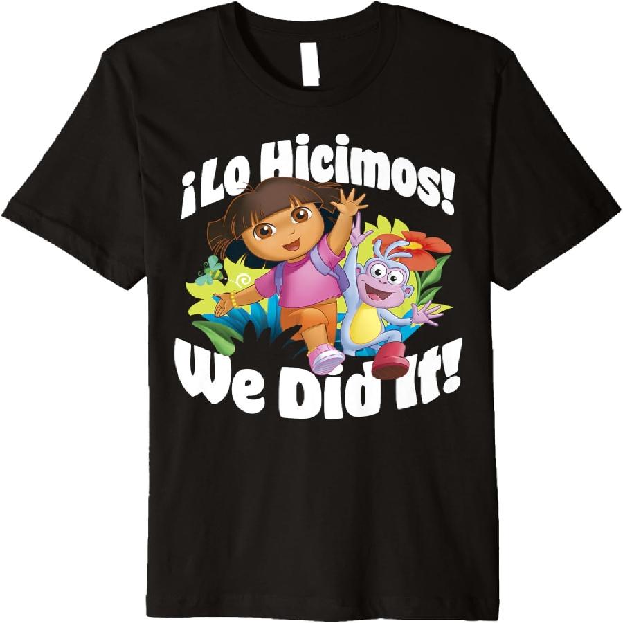 

Dora the Explorer Floral Lo Hicimos We Did It Premium T-Shirt XXXXXL чорний
