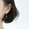 New Fashion Silver Color Pentagram Earrings for Women Charm Hollow Five-pointed Star Stainless Steel Dangle Earrings Jewelry