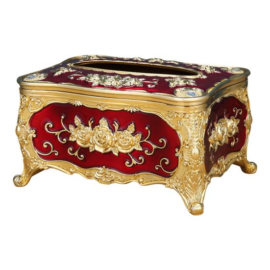European Tissue Box Large Capacity Easy Access Tissue Box Cover Acrylic Paper Napkin Holder Luxurious Home Decoration
