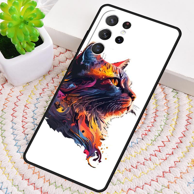 Creative Cute Pet Cat Animal Phone Case for Samsung Galaxy Note 10 Pro S26 Ultra S23 S24 FE S25 S21 S22 PLUS Shockproof Cove