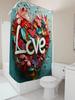 3D 'Love' Shower Curtain | Colorful and Romantic Bathroom Decor