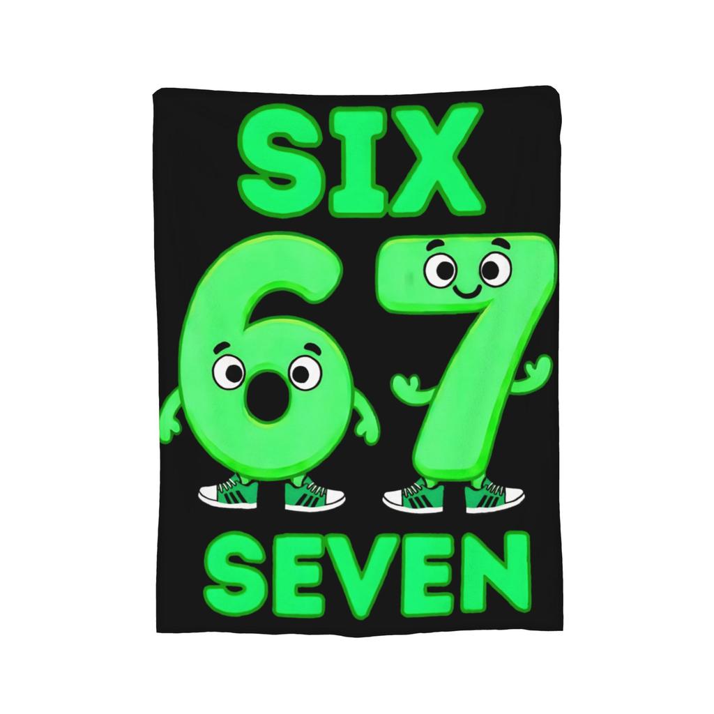67 Six Seven 6-7 Funny Italian Brainrot Blanket Super Soft Cozy Throw Blankets for Sofa Multiple Sizes Throws And Blankets