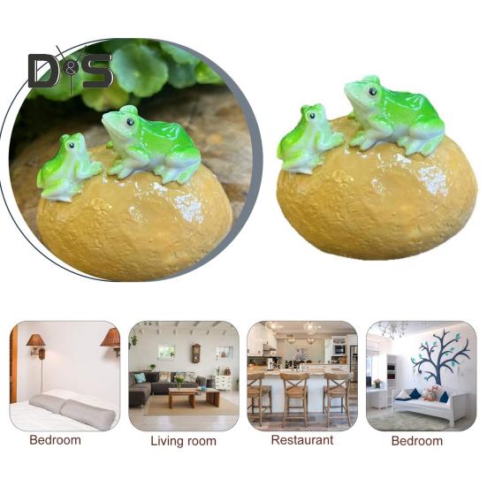 Miniatur-Froschstatue, Gartendekoration, realistisch aussehende, wetterfeste Tierfroschfigur für den Außenbereich, Pflanzenornament