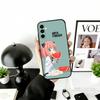 Cute Anya Forger Spy-Family Phone Case For Samsung Galaxy A73,A72,A71,A70,A53,A52,A51,Soft Silicone Black Cover