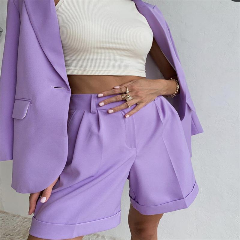 Hirsionsan High Waist Shorts Women 2021 New Summer Casual Elegant Soft Pants with Sashes Loose Shorts with Pockets for Ladies