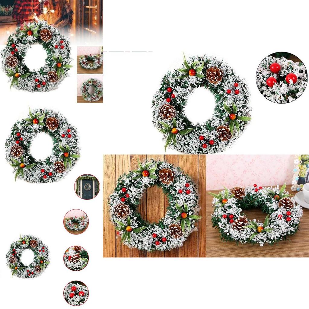 Wall Christmas Hanging Wreath Xmas Party Door Home Trees Garland Decor Ornament