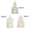 Christmas Miniature House Statue, Tabletop Ornament with Light Gift Christmas
