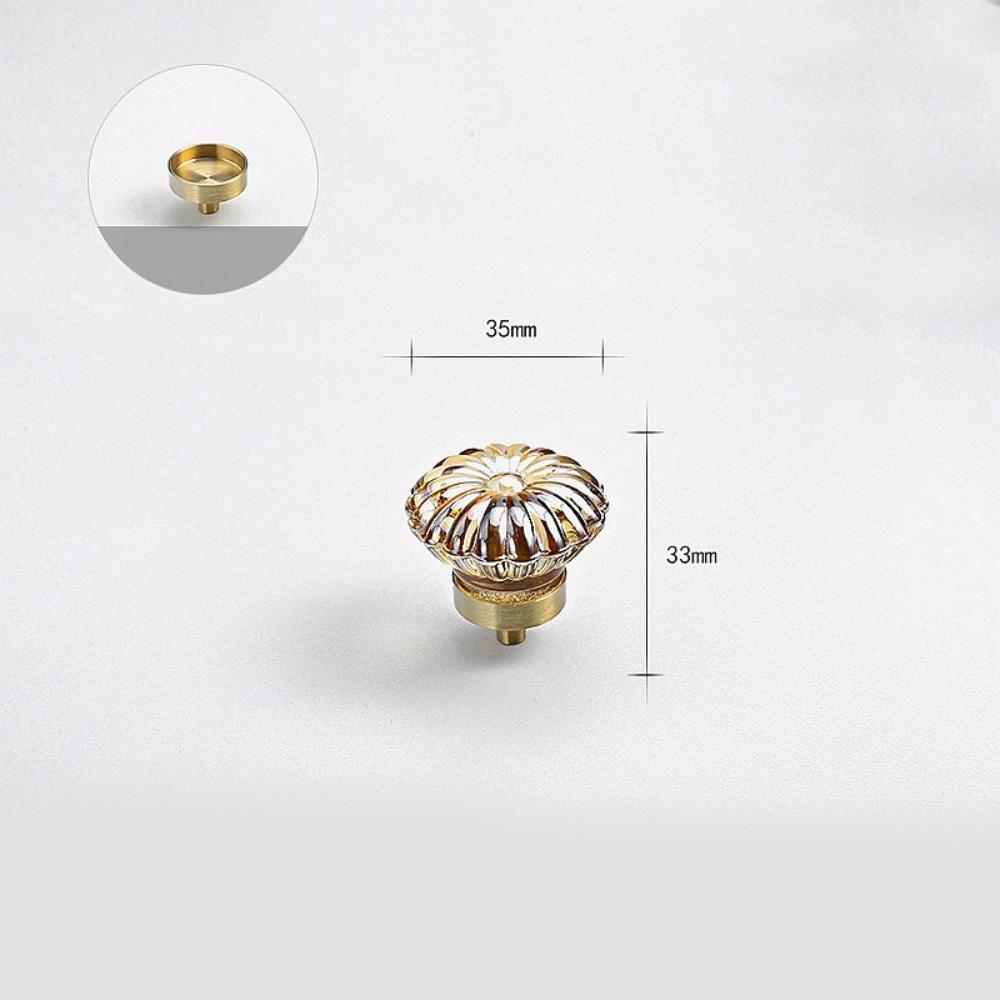 Gold Grey Transparent Crystal Cabinet Knobs Durable Excellent Design Crystal Knobs Furniture Dresser Knob for Kitchen Bathroom