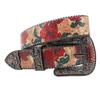 Original Design Rhinestone Printed Belt, Popular Y2Kpu Leather Belt In Europe And America