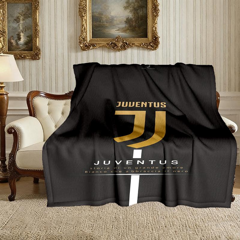 Couverture à motif du Football Club Juventus, Couverture douillette pour un confort toutes saisons sur les canapés, lits, au bureau, en voiture, en camping et en voyage