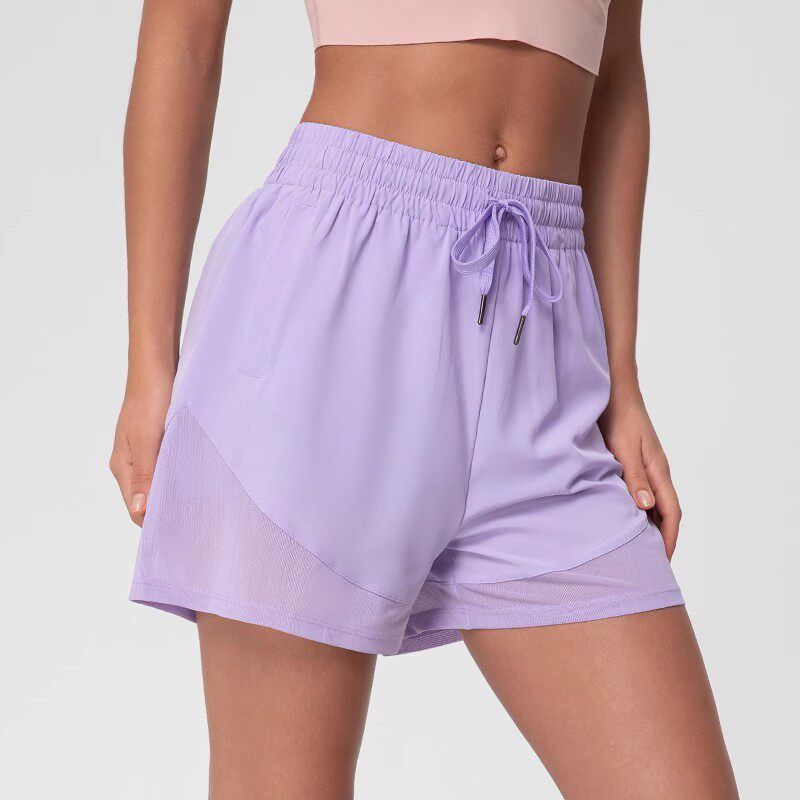 Sports Shorts Women's Summer Quick-Dry Casual Loose Quick Dry Training Middle Pants Fitness Wide Leg Fashion Tape Fashion