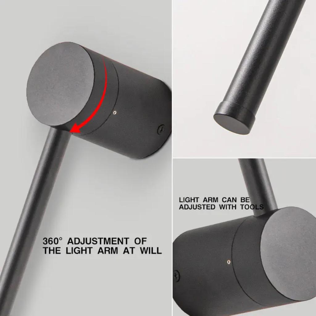 New Black Touch Switch Dimmable LED Wall Lamps Bedroom Living Room Indoor Gold LED Wall Lights Fixture Stairs Corridor Aisle