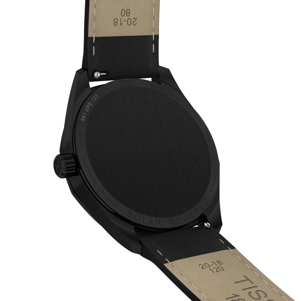 Tissot Leather Strap black Dial Men's Fashion Watch T151.422.36.051.00