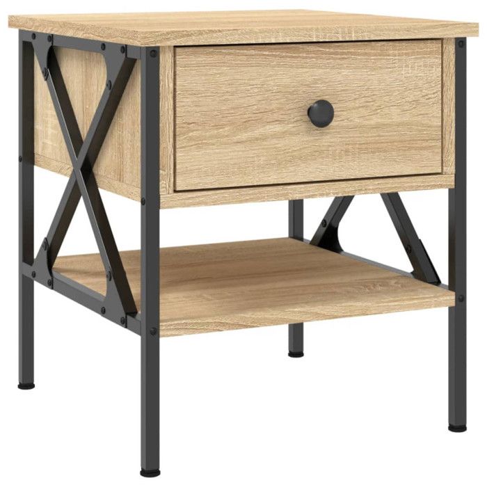 VidaXL Bedside Table Sonoma Oak 40x42x45 Cm Engineered Wood 825955