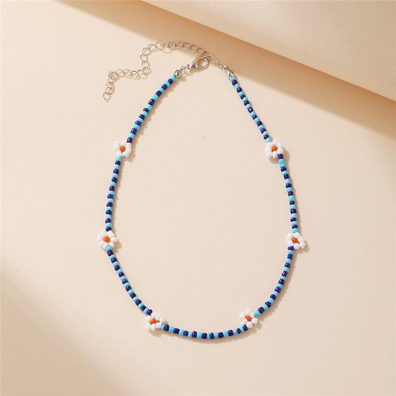 Boho Collana Girocollo Floreale Colorata Con Perline E Argilla Polimerica - Donna E Ragazza, 8 Stili - 4