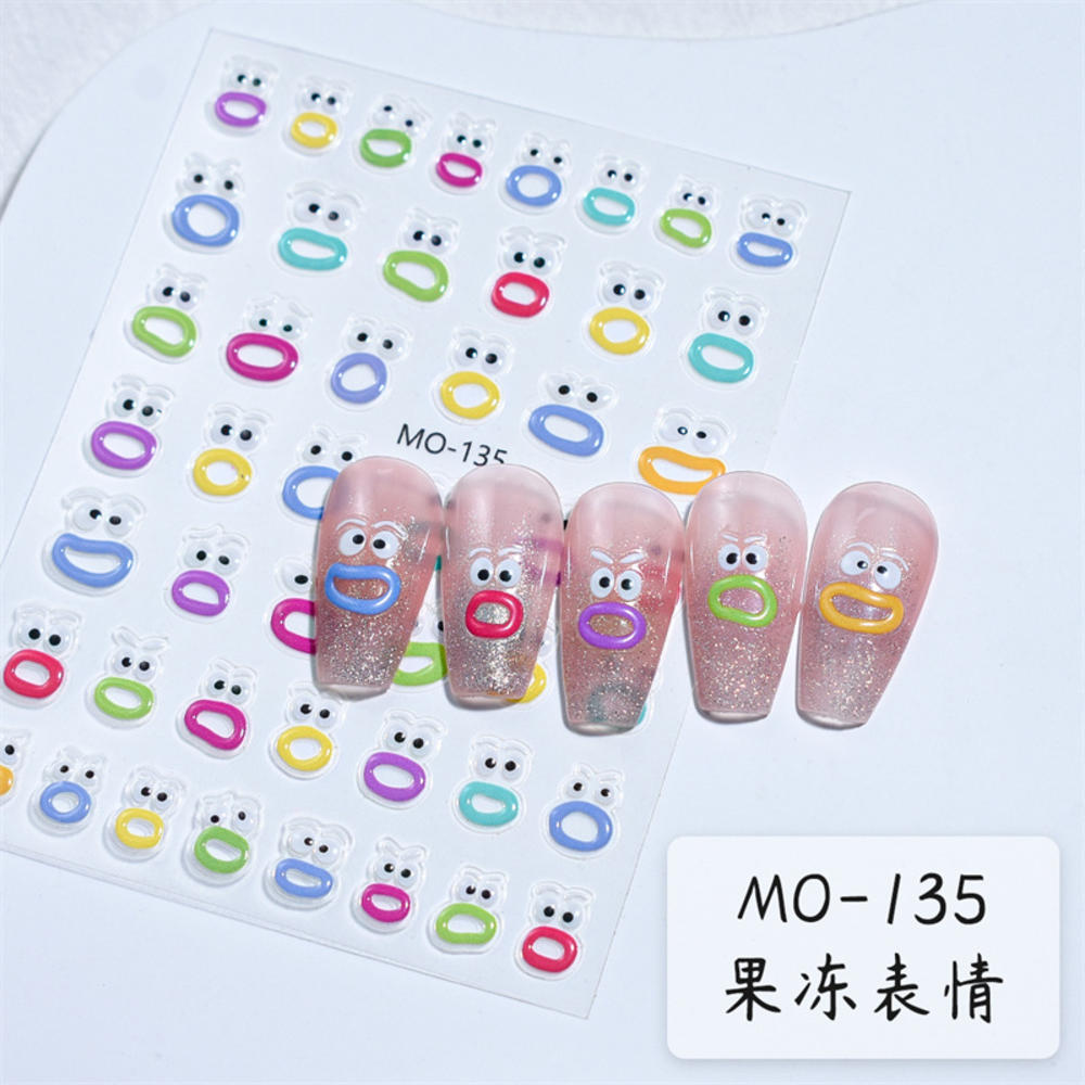 1pcs Fish Scale Nail Sticker Nail Art Adhesive Decals Net Line Geometry Hollow Designs 3D Manicure Decor Wraps Template Sticker