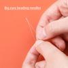 Fenrry 1Set Central Opening Curved Beading Needles Stainless Steel Tools Pins for Bead Threading String Cord Easy Jewelry Making