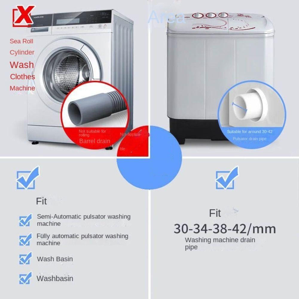 Plastic Wash Machine Drain Hose High Resilience Dryer Drain Hose Waste Drain Hose  Household