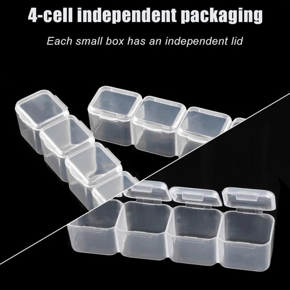 56 Grids New Transparent Organizer Box Square Plastic Adjustable Organizers Large-Capacity Dustproof Jewelry Box Earring