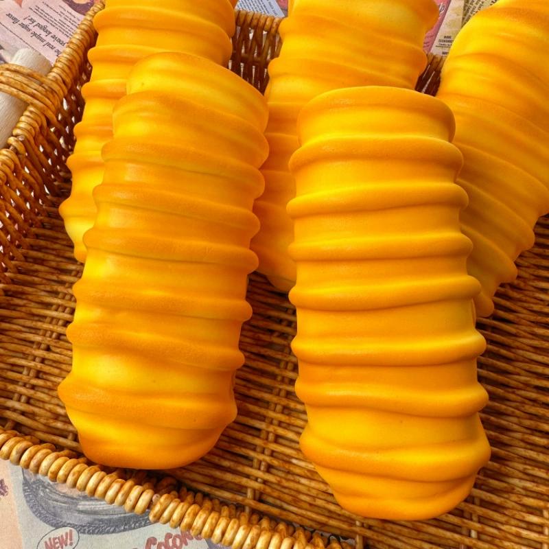 Squishy Bread Toast Squeezing Pressure Toy Stress Relief Pinch Simulated Croissant Soft Slow Rebound Playing Relaxed Gift