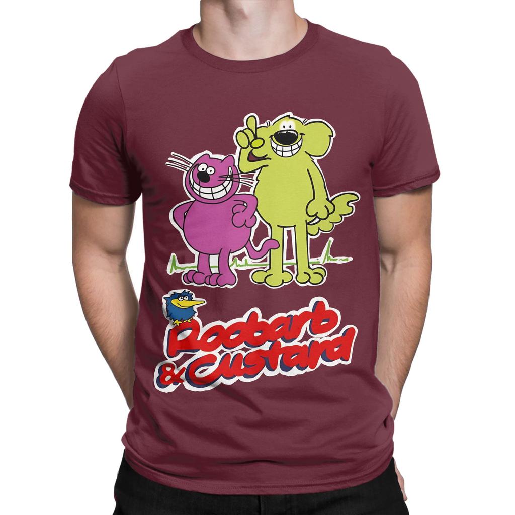 Roobarb Ccustard 1980s Retro Cartoon British Kids Tv Nostalgia Funny 100 Cotton Tshirt Roobarb And Ccustard Tees Tops For Unisex