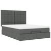 Enjoy Restful Nights with This Ottoman Bed with Mattress In Dark Gray 140 X 190 Cm Fabric