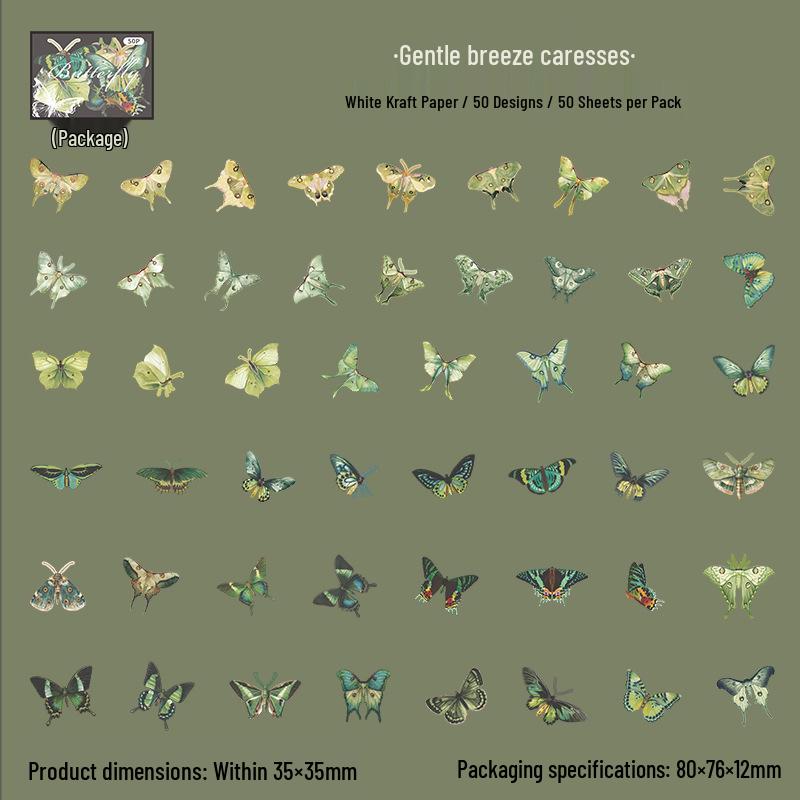 Retro Butterfly Sticker Pack: Breaking Free & Spreading Wings - Journaling & DIY Decor
