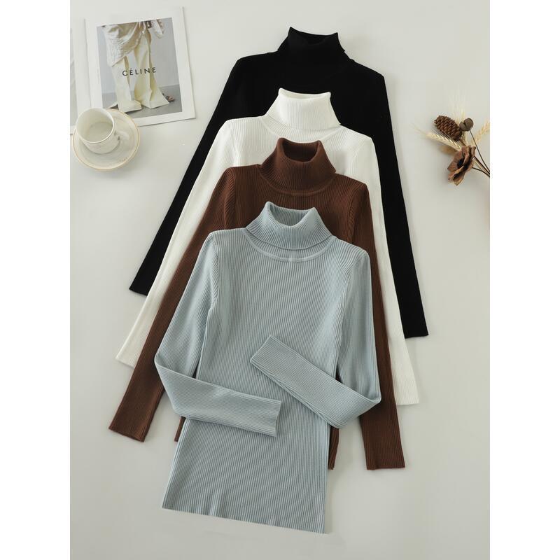 M 37428 High-Neck Slim Knit Sweater