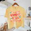 Podporuji práva a křivdy žen Crop Top, Crop Top Tričko, Dámské Krabicové Tričko, Vtipné Feministické Tričko s Grafikou, Tričko pro Posílení Postavení Žen