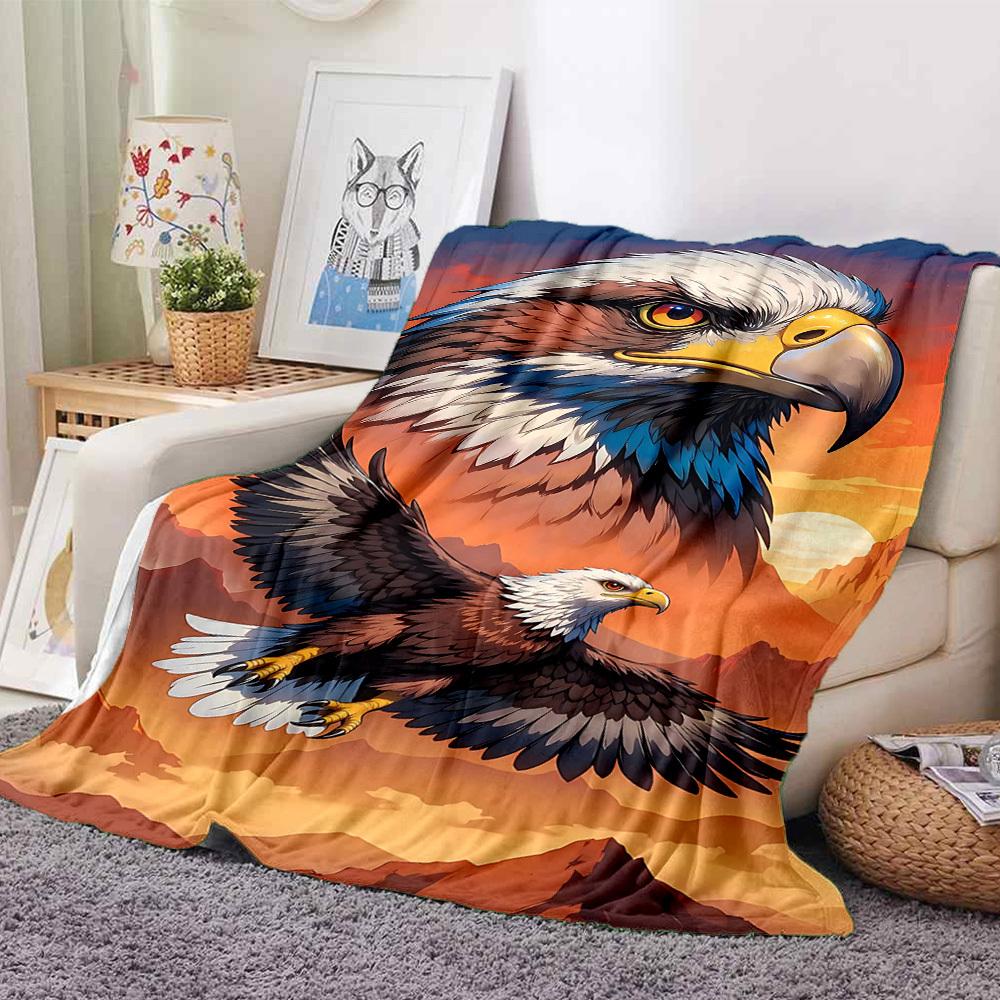 1pc Eagle, Wildlife Blanket Lightweight Blanket Throw Blanket For Sofa, Bed, Travel, Camping, Livingroom, Office, Couch, Chair yy251010098