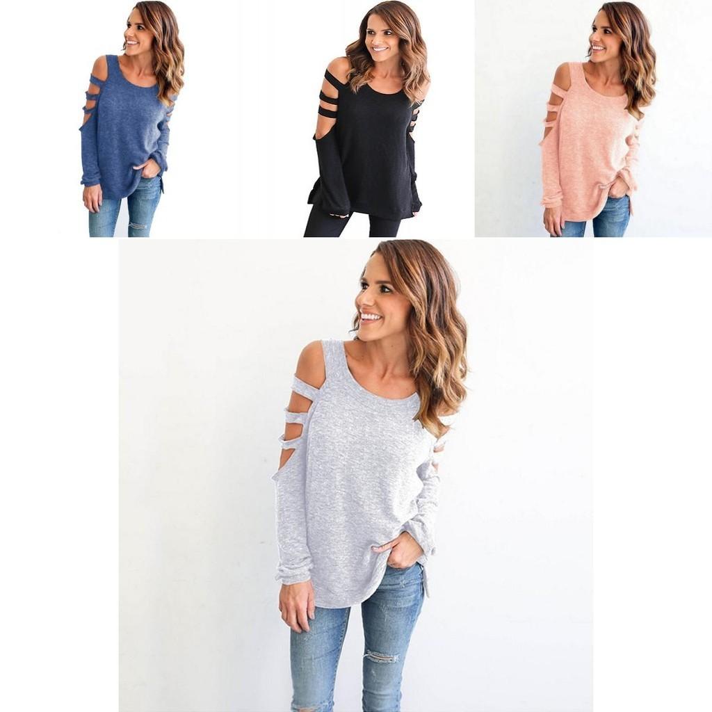 Women's Soft Breathable Long Sleeve Sexy Top T-shirt