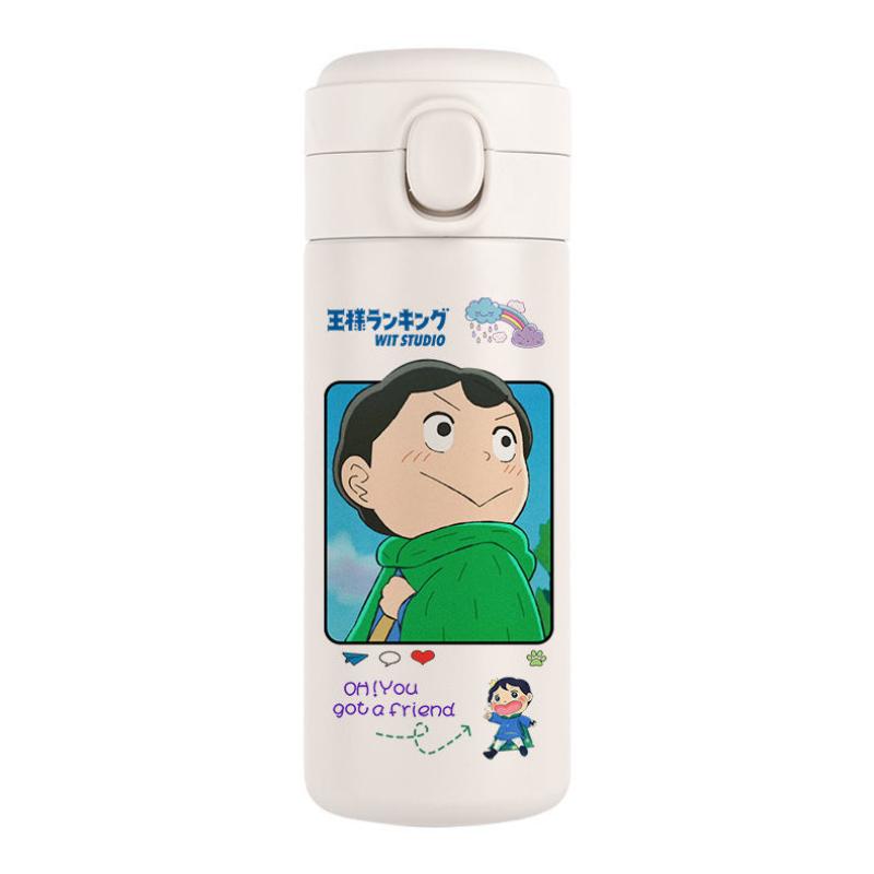 Ranking of Kings Bojji Couple Thermos Cup Cute Student Water Cup Cartoon Student Bounce Type 304 Stainless Steel Gift