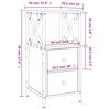 Nightstands (2 Pcs) Sonoma Oak Finish 34 X 35.5 X 70 Cm Engineered Wood