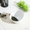 350ml Schwarze Keramik Wackel-Teetasse Porzellan-Teetasse mit eingebautem Sieb, Auslaufsicherer Neigungsfuß, Ideal für Teeliebhaber, Geschenk