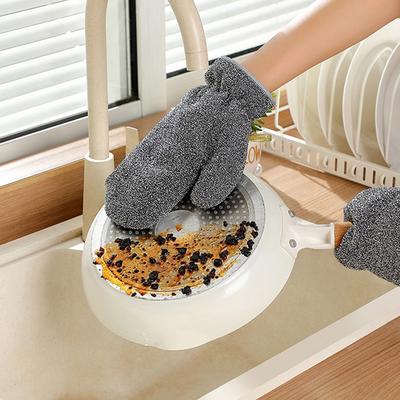 1Pcs Wire Dishwashing Gloves Multi-Functional Waterproof Dish Cleaning Glove Kitchen Thermal Insulation Anti-Scalding Mittens