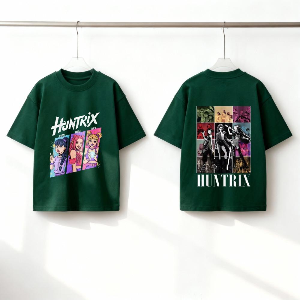 Children Wear Popular Huntrix Hunter Kid Short Sleeve T-Shirt Pattern Casual Sporty Tees Costume