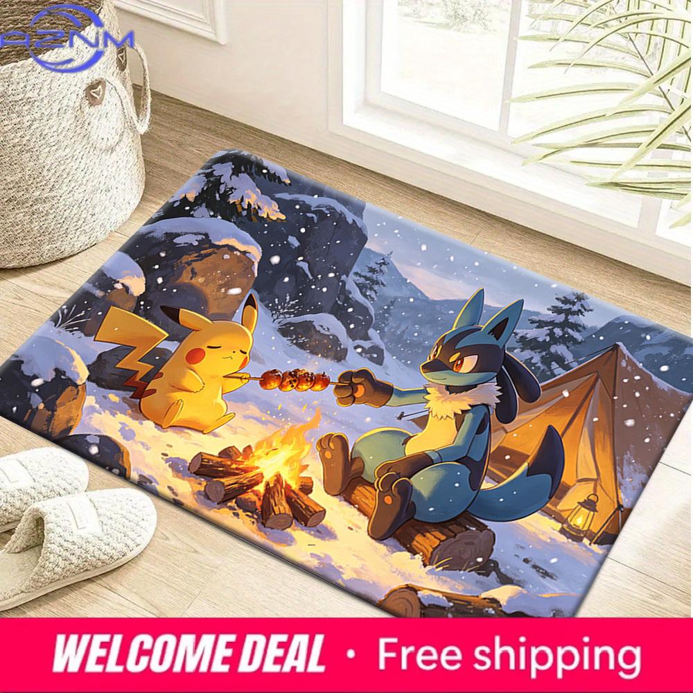 

Lucario & Pikachu Snowy Campfire Print Non-Slip Floor Mat Doormat 40cm x 60cm