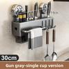 Kitchen Wall Mount Organizer With Carbon Steel Multifunctional Storage For Utensils And Knives