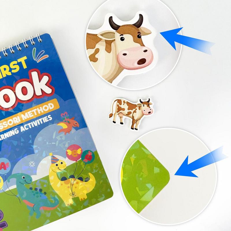 Książka z aktywnościami edukacyjnymi dla przedszkolaków 14 tematów Książka sensoryczna dla malucha dla chłopców dziewczynek Wczesnoedukacyjne zabawki sensoryczne