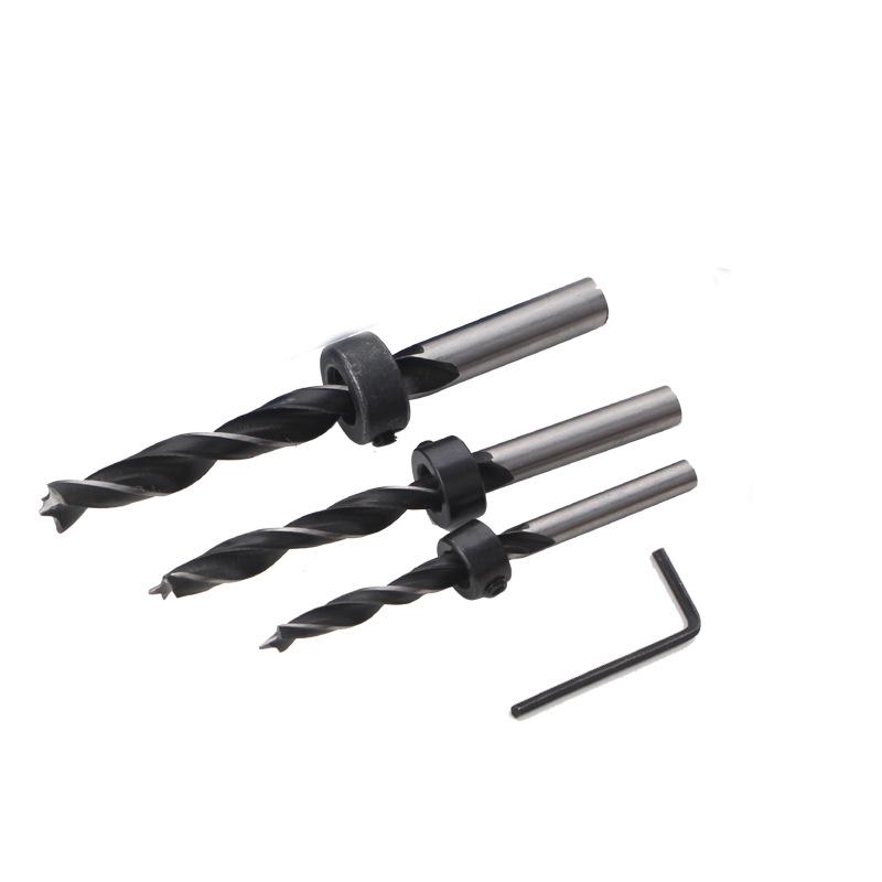 15° Blue Oblique Hole Locator Set with Three-Point Drill for DIY Woodworking