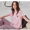 Xuan Liang Sleepwear Women's Summer Thin Cotton Short Sleeved Pants Casual Relaxation Can Be Wearing Outward Large Home Furnishing Set