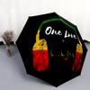1PC Music Theme Umbrella Portable Folding Umbrella Iron Frame Hole Bone Structure Outdoor Home Umbrella A22